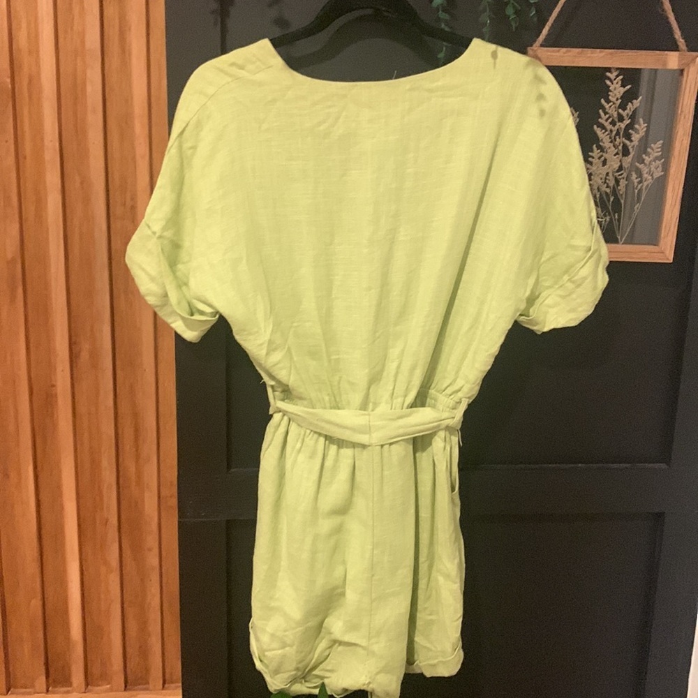 Lost + Wander Garden Girl Neon Green Romper. Size S - Picture 3 of 10